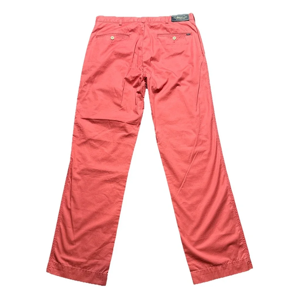 NWT Polo Ralph Lauren Suffield Chino Pants Mens 34x32 Salmon Pink Golf Preppy